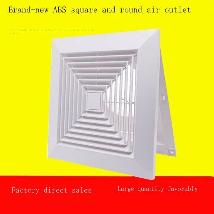 Square ABS air exhaust ventilation outlet ceiling air outlet diffuser