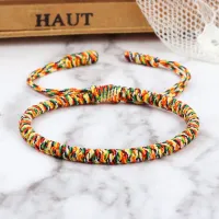 Bohemian Multi Color Rope Bracelet Adjustable Handmade Knots Tibetan Thread Bracelets &amp; Bangles For Women Men Lovers Jewelry