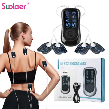TENS Unit Muscle Stimulator for Pain Relief Therapy, Dual Channels  Electronic Pulse Massager EMS Deivce with 4 Electrode Pads 