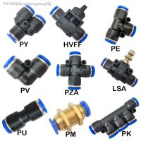 ✳♝✌ Pneumatic Fitting Pipe Connector Tube Air Quick Fittings PE PV PU PY PK PM LSA HVFF PZA Connectors4/6/8/10/12/16MM