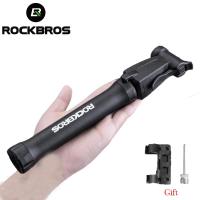 ROCKBROS ขี่จักรยานจักรยานมินิจักรยานจักรยานแบบสองทิศทางปั๊ม 80 PSI ไนลอน MTB จักรยานเสือหมอบปั๊มลมจักรยานวาล์ว presta Schrader