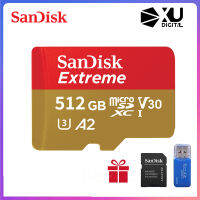 SanDisk แฟลชการ์ดไมโคร TF 256GB โทรศัพท์มือถือการ์ดความจำกล้องติดรถยนต์การ์ดความจำ SDHC A2 UHS-I คลาส10 U3 V30ได้ถึง160เมกะไบต์/วินาที