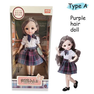 31cm 12 Inch Bjd Doll 23 Movable Joints 16 Makeup Dress Up 3D Eyes School For Girls Birthday Fashion DIY Gift New