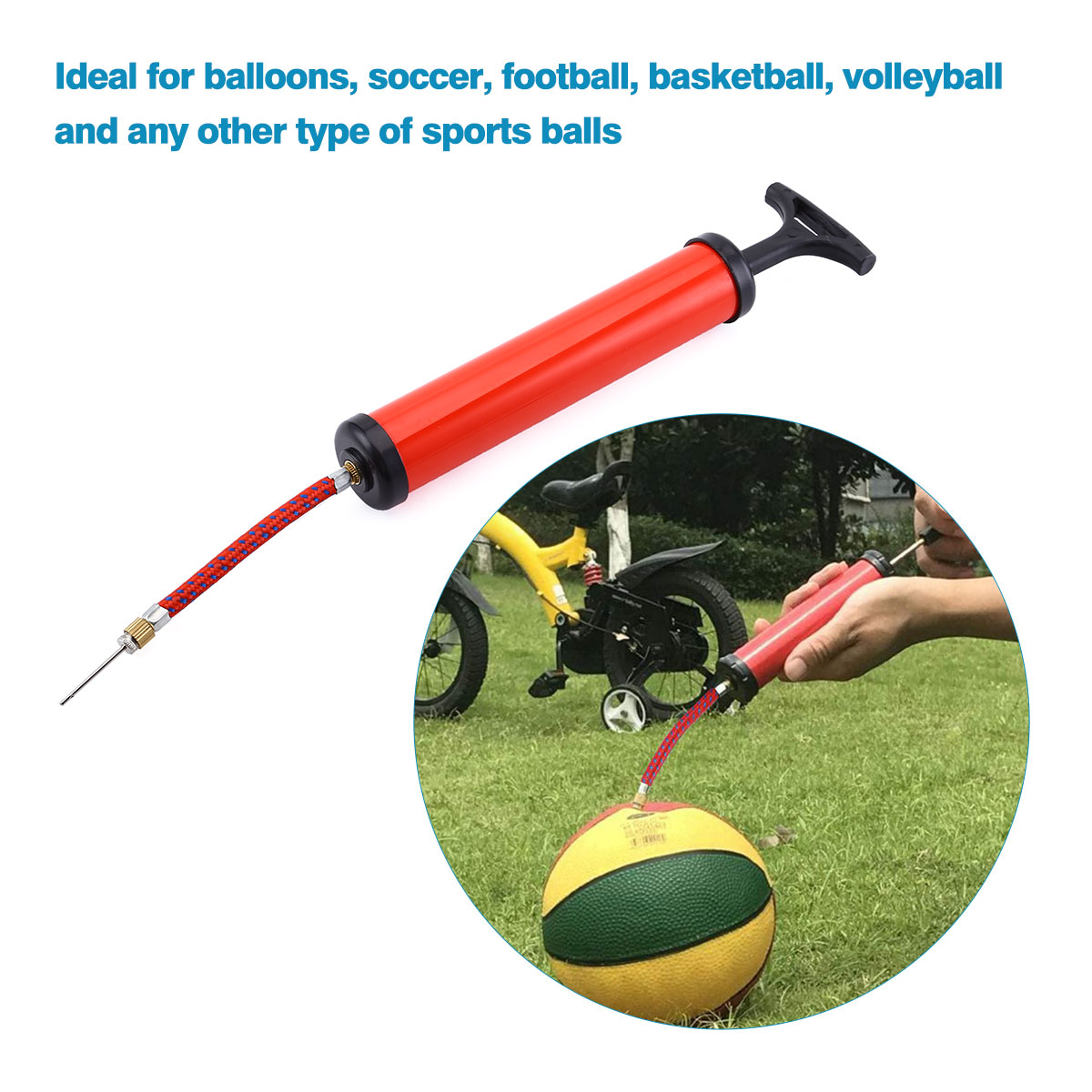 Utility 10X Ball Air Inflating Pump Needle Valve Adaptor Soccer Basketball cw 