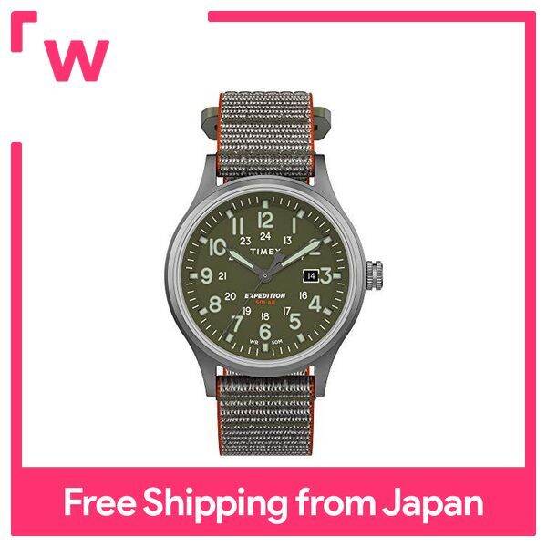 TIMEX Men's Expedition Scout Solar Powered 40mm Watch Green/Silver Tone ...