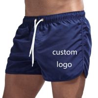 【CW】 Custom Your Logo Beach Shorts Swimwear Men Swimsuit Boy Swim BoxerTrunks Banadores Mayo Sungas Gym