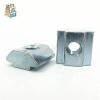 50pcs/lot T Sliding Hammer Nut block Square nuts M5 Nut 2020 Aluminum Profile slot 6 Zinc Coated Plate Aluminum Accessories