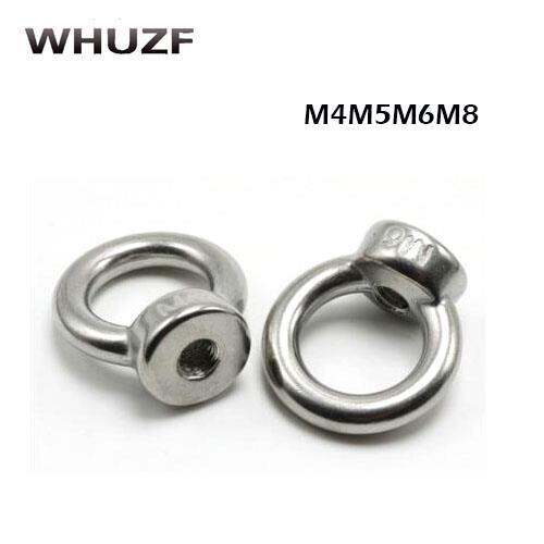 2pcs-din582-m3-m4-m5-m6-m8-304-stainless-steel-marine-lifting-eye-nut-ring-nut-thread-hw108