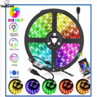 Studyset IN stock 5v Usb Bluetooth-compatible Led  Light  Strips 5050 30 LEDs/M RGB Sync Music Phone App Control Tv Backlight Flexible Waterproof Led Light Bar