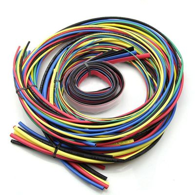 55M/Kit Heat Shrink Tubing 11 sizes Colourful Tube Sleeving Wire Cable 6 Colors