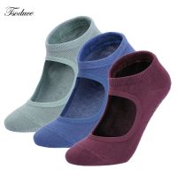 【YD】 Pilates Socks Anti-Slip Breathable Backless Ankle Ladies Ballet for Gym