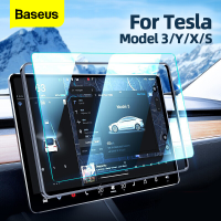 ตัวป้องกันหน้าจอ Baseus สำหรับ Tesla รุ่น3 Y S X ฟิล์มกระจกนิรภัยใสสำหรับ Tesla Model3 2022 2021ปกป้องหน้าจอป้องกันแสงสะท้อน