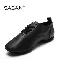 Sneakers Latin Dance Shoes Genuine Leather Teachers Man Boy Belly Shoe 7721 Black Modern Jazz Flat Soft Sole Flat Heel Light