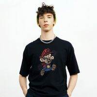 ร้อน Super Mario Flash เกม เสื้อยืดคอกลมผู้ชายอินเทรนด์แบรนด์ฤดูร้อน chic