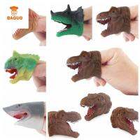 BAGUO โมเดลฉลาม หุ่นนิ้วมือแบบฉลาม สัตว์ไดโนเสาร์ มินิมินิ หุ่นนิ้วมือ Tyrannosaurus ของเล่นตลกๆ ตลกๆ ถุงมือหัวสัตว์ไดโนเสาร์ ของเล่นเด็กเล่น