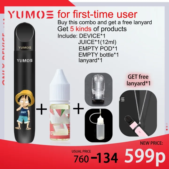 【5in1】YUMOS vape/zalan pod juice relx flavor juices 10ml Nic salt e