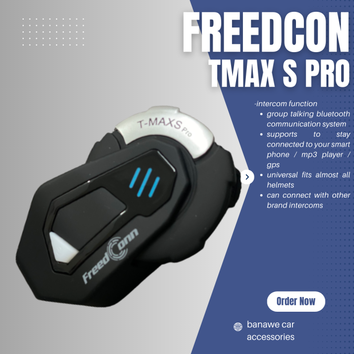 freed con TMAX S PRO bluetooth for helmet BANAWE CAR