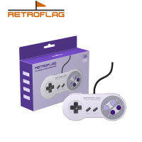 RETROFLAG ตัวควบคุม USB คลาสสิก-U,เกมแพดแบบมีสายรองรับ XINPUT โหมดอาหารเย็นและฟังก์ชั่นเทอร์โบใช้ได้กับ Raspberry Pi Windows Nintendo Switch Controller บริการรับประกัน