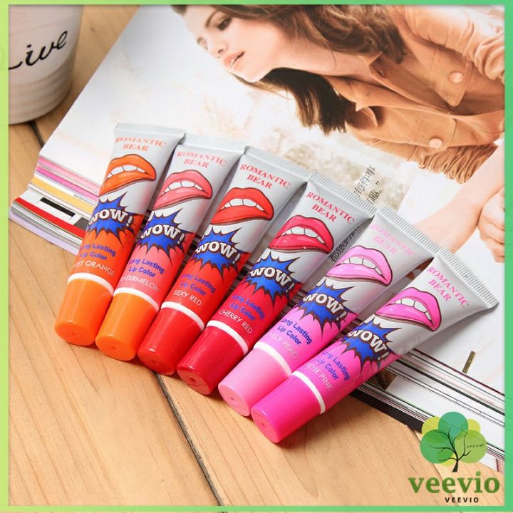 veevio-ลิปสักปาก-ลิปลอก-สีติดทนนาน-lip-gloss-มีสินค้าพร้อมส่ง