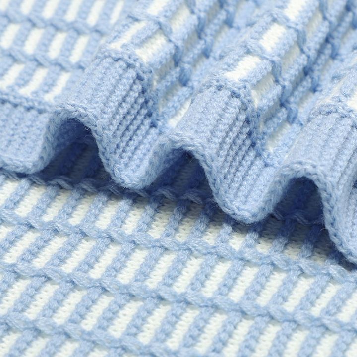 ผ้าห่อตัวเด็กอ่อนผ้าถักผ้าห่มเด็ก100-80ซม-เด็กชายหญิงแรกเกิดผ้าห่อตัวเด็กอ่อน