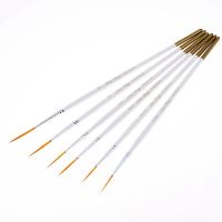 6Pcs Long/Short Hook Line Pen Paint Brush Round Nylon Hair Nail Art Line Drawing Pen For Painting Art Supplies