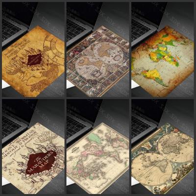 Yzuoan High Quality Small Size World Map Gamer Mouse Pad Keyboard Player Laptop Gaming Pc Desk Mat Rubber Mats Animation Pad Basic Keyboards