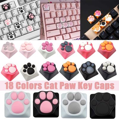 18สี Cat Paw ESC Keycap ยางทำด้วยมือโลหะน่ารัก Kitty Custom Keycaps สำหรับ Cherry MX Mechanical คีย์บอร์ดเล่นเกม