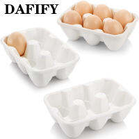 DAFIFY เซรามิกผู้ถือไข่ถาดครัวร้านอาหารตู้เย็นจัดเก็บอุปกรณ์ตกแต่ง14x9x3เซนติเมตร