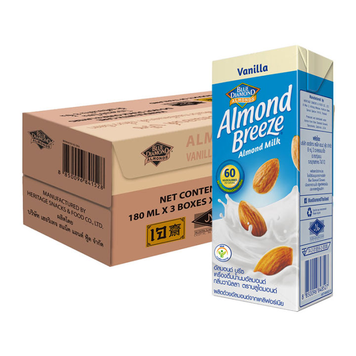 สินค้ามาใหม่-บลูไดมอนด์-อัลมอนด์-บรีซ-นมอัลมอนด์-รสวานิลลา-180-มล-x-24-กล่อง-blue-diamond-almond-breeze-almond-milk-vanilla-flavor-180-ml-x-24-boxes-ล็อตใหม่มาล่าสุด-สินค้าสด-มีเก็บเงินปลายทาง