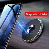 Magnetic Car Phone Holder Dashboard Mini Round Shape Stand For iPhone Samsung Xiaomi Metal Magnet GPS Car Mount For Wall