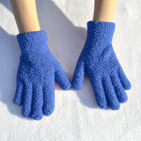 กำมะหยี่ Rainny ถักอบอุ่นและถุงมือผู้ชายเย็นและสีของผู้หญิงฤดูหนาวหนาถุงมือแข็ง