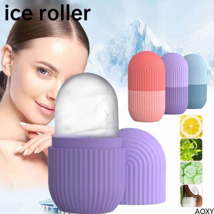 Ice Massage Face Contour Cooling Capsule Beauty Roller Tool Face Icing