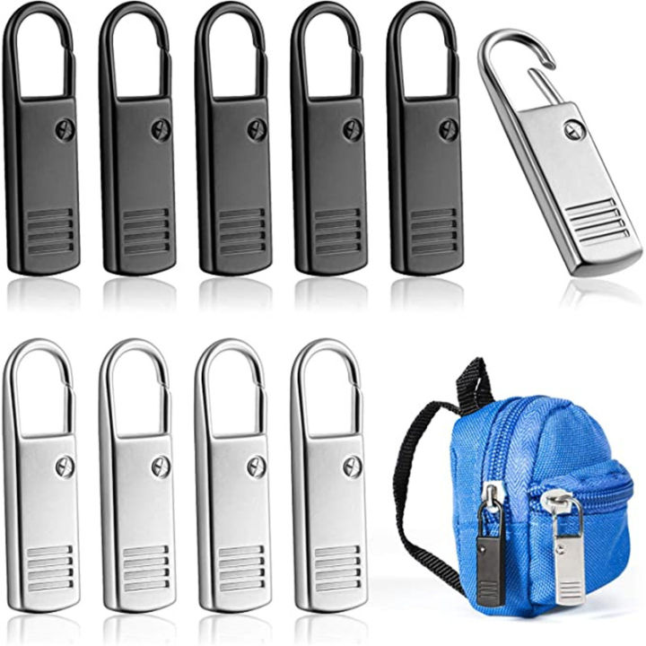 12 PCS Zipper Pull Replacement, Zipper Replacement Slider Detachable Zipper  Pull Tabs Detachable Metal Zipper Pull Repair Kit for Coat Jacket Backpack  Handbags