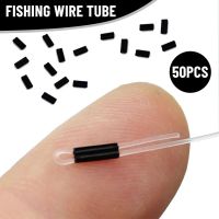 50pcs Carbon tube Fishing Crimp Sleeves Double Oval Fishing Line Crimping Tube Wire Crimp Connector Accessories 0.6mm 0.7mm Accessories