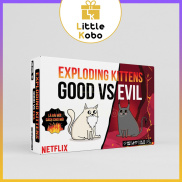 Hộp Trắng Đỏ Bài Mèo Nổ Good Vs Evil Exploding Kittens Boardgame 65 Lá