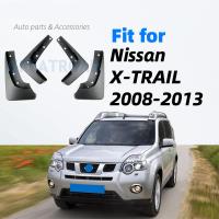 แผ่นกันโคลนรถยนต์สำหรับNissan X-Trail T31 2008-2013 Xtrailแผ่นกันโคลนบังโคลน2009 2010 2011 2012ชุดแผ่นกันโคลนรถยนต์ขึ้นรูป