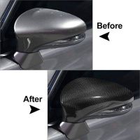 1 Pair Side Rear View Mirror Cover Trim with Lighted Style Real Carbon Fiber for IS250 IS300 IS350 2006-2012