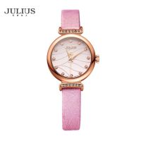 2023 Ship tomorrow Julius JA-875 Waterproof Women Watch Leather Strap Rhinestone Quartz Watch