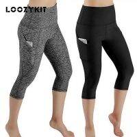 3/4 Yoga Pants Women Calf-Length Pants Capri Pant Sport Leggings Women Fitness Yoga Gym High Waist Leggins Black Dropshipping