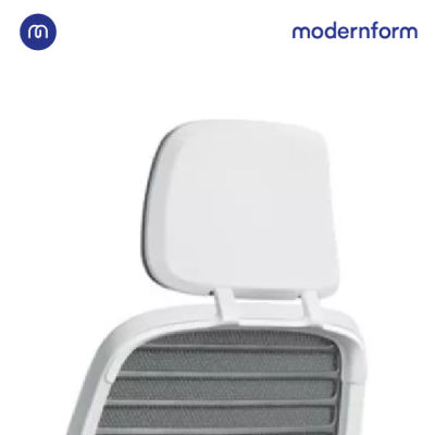 Modernform อุปกรณ์ พนักพิงศีรษะ สำหรับ Steelcase  รุ่น Series1 เฟรมสีขาว หุ้มผ้าตาข่ายสีดำ
