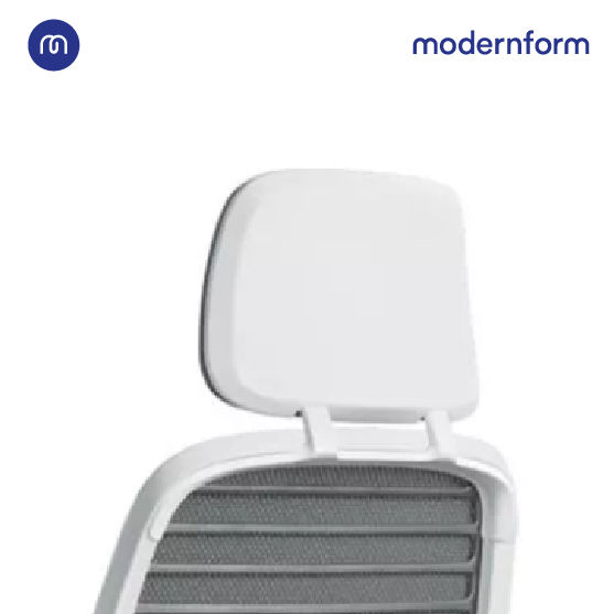 modernform-อุปกรณ์-พนักพิงศีรษะ-สำหรับ-steelcase-รุ่น-series1-เฟรมสีขาว-หุ้มผ้าตาข่ายสีดำ