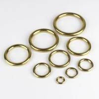 ❉◇✸ Solid Brass Cast O-Ring Seamless Round Buckle For Webbing Leather Craft bag strap belt pet collar High Quality