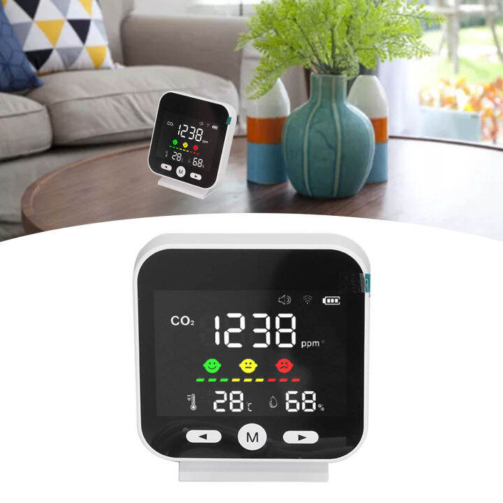 Air Quality Monitor White CO2 Detector Meter NDIR for Hotel Lazada PH