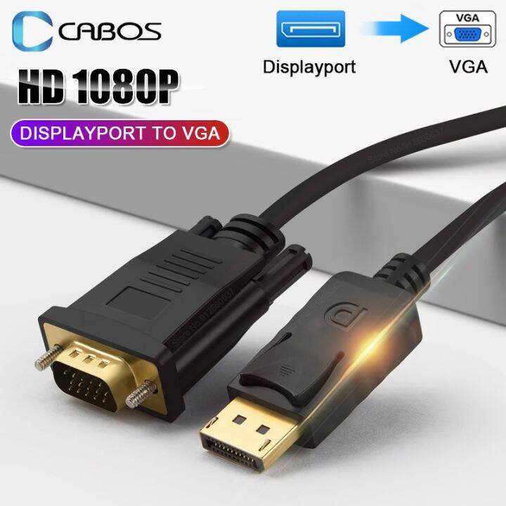 Displayport To Vga Cable Adapter Hd 1080p For Computer Tv Laptop