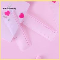 YOUTH BEAUTY สเกลที่ชัดเจน ไม้บรรทัดบัญชีแยกประเภทใบหลวม ทนต่อการสึกหรอ พลาสติกสำหรับตกแต่ง ไม้บรรทัดคั่นหน้า แบบพกพาได้ พื้นผิวที่มีน้ำค้างแข็ง ไม้บรรทัดวัดขนาด สำหรับนักเรียน