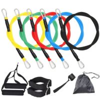 Doti ยางออกกำลังกาย ยางยืด สายแรงต้าน ครบเซ็ท 11ชิ้น resistance band set อุปกรณ์ฟิตเนส