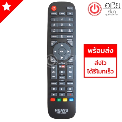 รีโมททีวี ไฮเออร์ Haier Smart TV ใช้กับรีโมทรูปทรงแบบนี้ได้ทุกรุ่น (มีปุ่มYouTube) มีสินค้าพร้อมส่ง