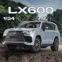 โมเดลรถโลหะผสม LX600เล็กซัสขนาด1:24ของเล่นรถ Diecast เสียงประกอบเบาสำหรับเป็นของขวัญวันเกิดของเด็กผู้ชายคอลเลกชันรถ Kids Toys