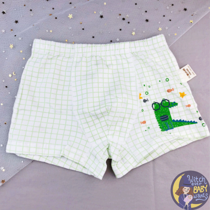 แพ็ค-5-ตัว-กางเกงในเด็ก-กางเกงในเด็กผู้ชาย-กางเกงในขาสั้น-บ็อกเซอร์เด็ก-ผ้า-cotton-ผสม-spandex-ลายการ์ตูน-boy-underwear