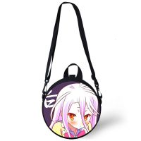 MOUMOU # NO GAME NO GAME NO LIFE Anime กระเป๋าเด็กอนุบาล3D กระเป๋าสะพายไหล่ Crossbody สำหรับผู้หญิงโรงเรียนกระเป๋ากลมขนาดเล็กกระเป๋ารักบี้